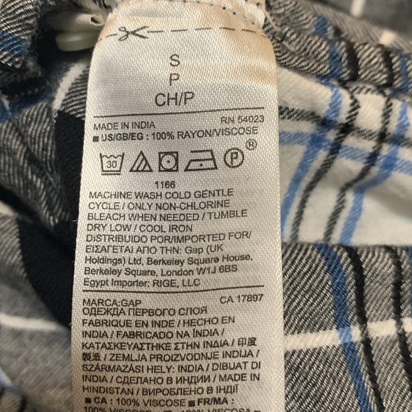 Gap Flannel Stand Collar Long Sleeve Dress - Picture 5 of 5